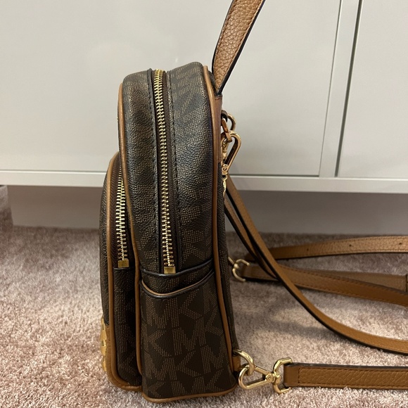 Michael Kors Mini Bag for Women | Brown and Gold | MK Logo Patterns | Cute Bag - Picture 4 of 6